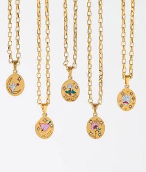 Vintage Romantic Pendants / 18K Gold Plated - Nina Kane Jewellery