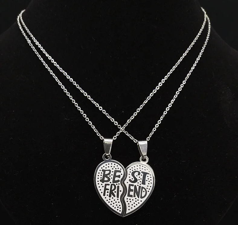 2 Piece Best Friends Necklace / Stsinless Steel - Nina Kane Jewellery