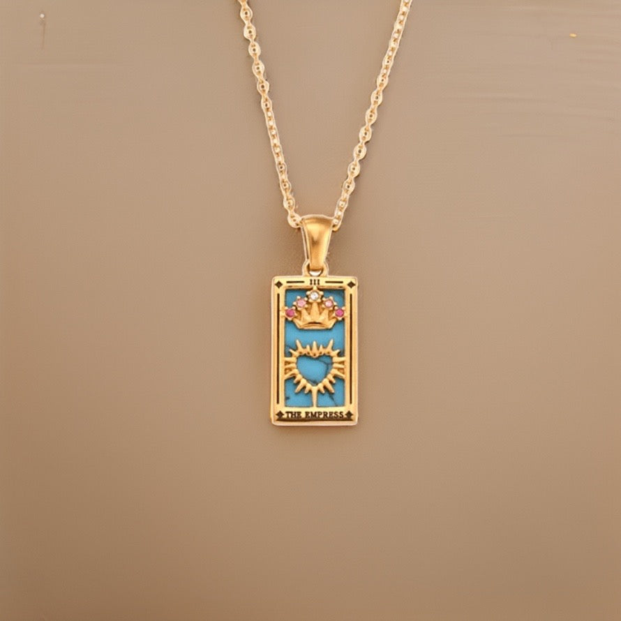 Evangeline Tarot Card Pendants / Stainless Steel - Nina Kane Jewellery