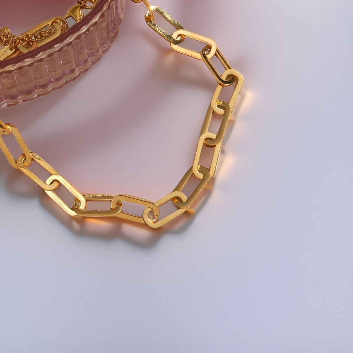 Aurora Minimalist Clip Chain Necklace / 18K Gold Plated - Nina Kane Jewellery