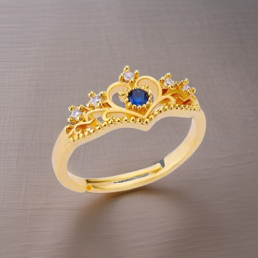 Rococo Tiara Crown Ring / Stainless Steel - Nina Kane Jewellery