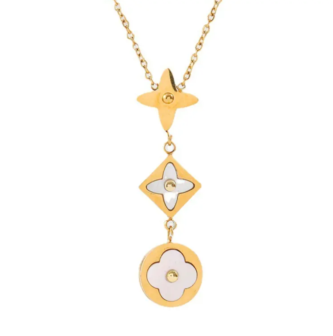 Luxury Clover & Diamond Necklace / 18K Gold Plated - Nina Kane Jewellery