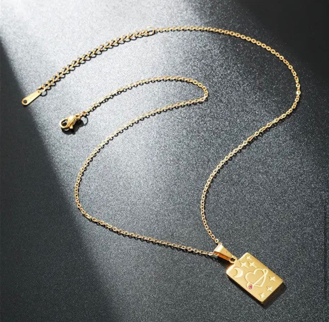 Morgan Heart Sky Pendant / 18K Gold Plated