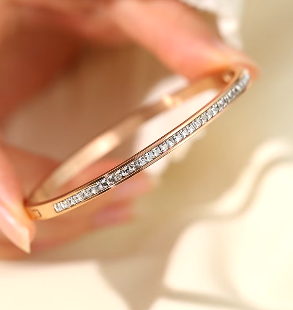 Carmella Diamond Bangles / 18K Gold Plated - Nina Kane Jewellery