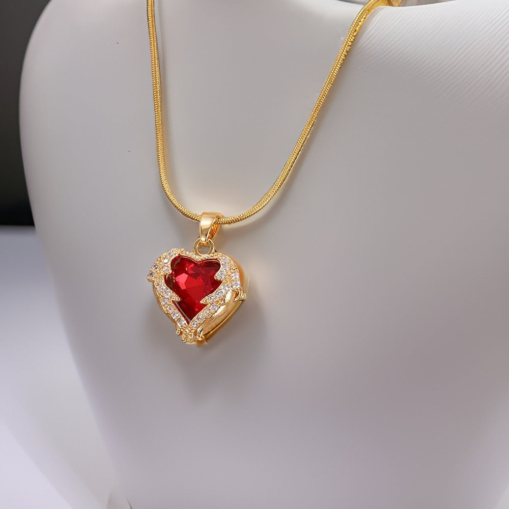 Lizzy Heart Necklaces / Stainless steel - Nina Kane Jewellery