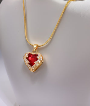 Lizzy Heart Necklaces / Stainless steel - Nina Kane Jewellery