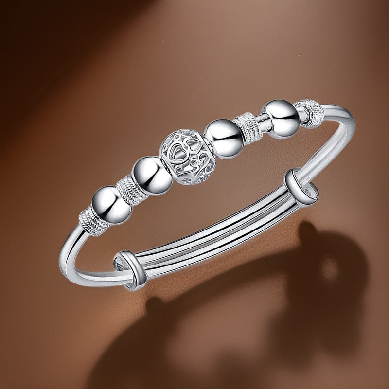 Catarina Beaded Bangle / 925 Sterling Silver - Nina Kane Jewellery