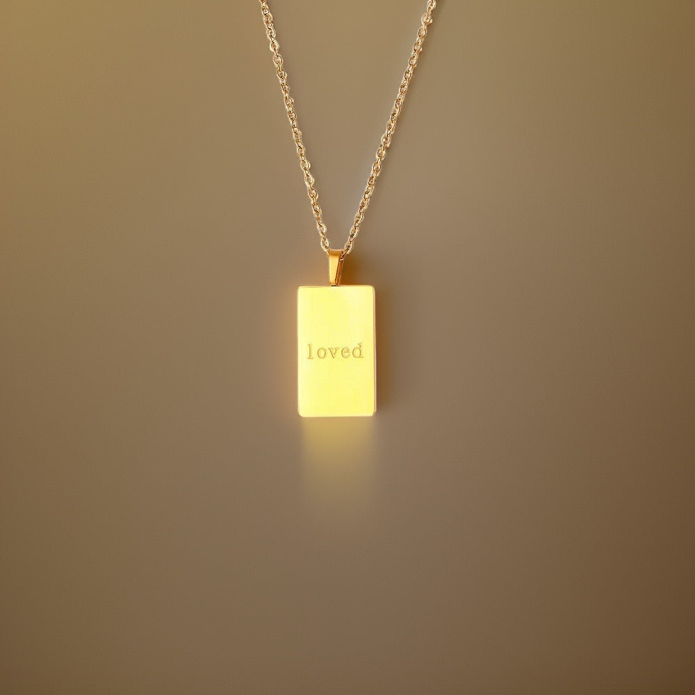 Demeter Feel Good Square Pendants / 18K Gold Plated - Nina Kane Jewellery