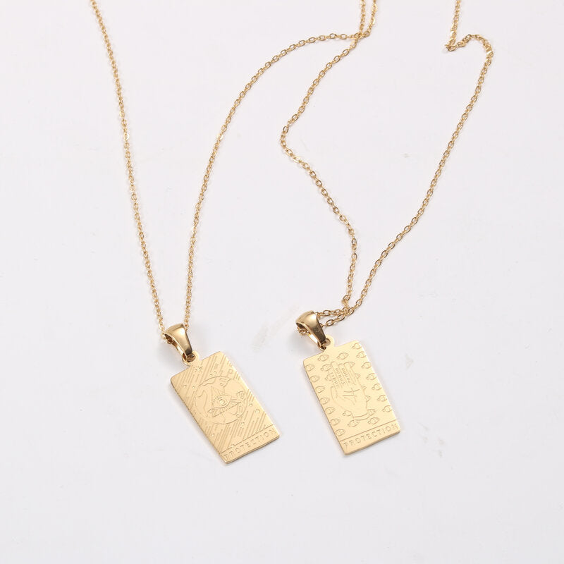 Protection Double Sided Pendant / Stainless Steel