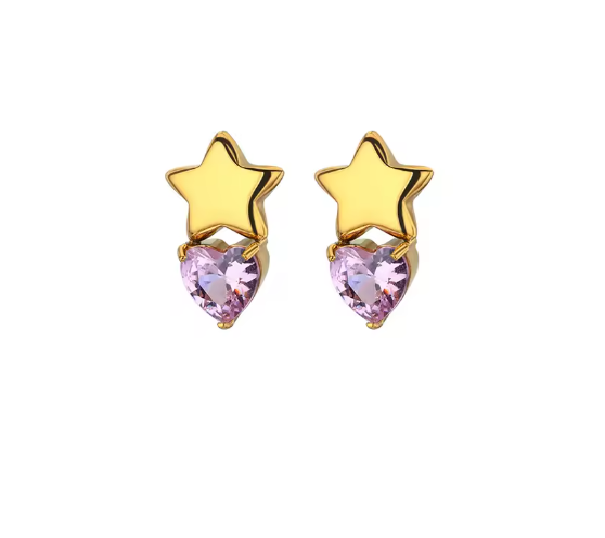 The Twinkle & Bow Studs / 18K Gold Plated - Nina Kane Jewellery