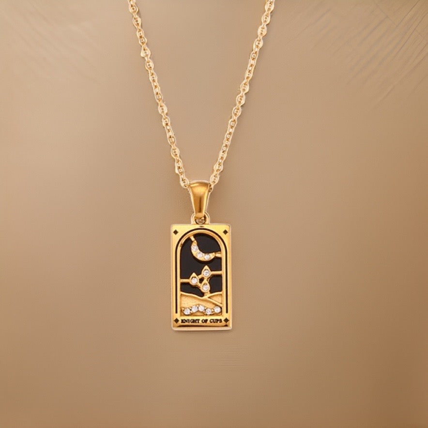 Evangeline Tarot Card Pendants / Stainless Steel - Nina Kane Jewellery