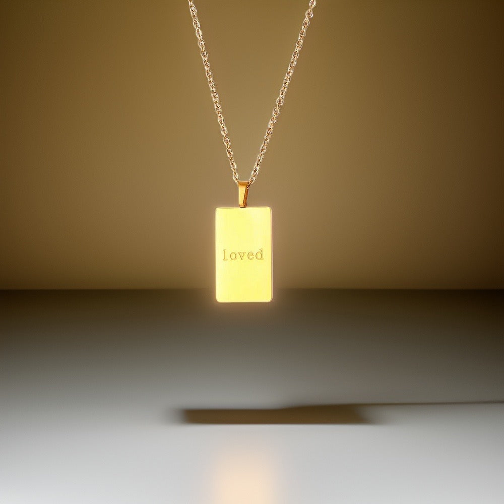 Demeter Feel Good Square Pendants / 18K Gold Plated - Nina Kane Jewellery