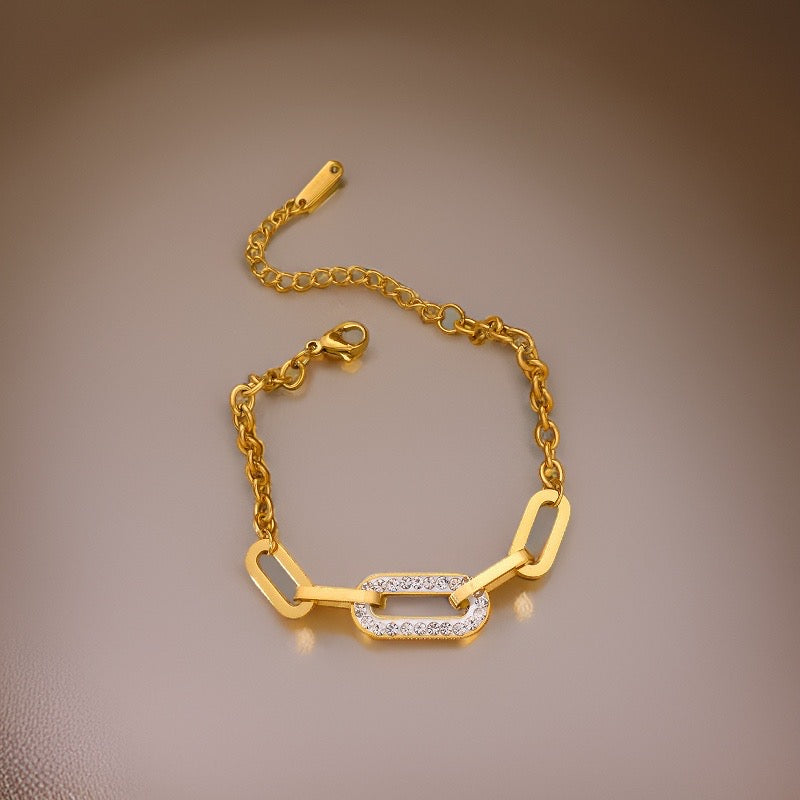 Electra Paperclip Chain Bracelet / Stainless Steel - Nina Kane Jewellery