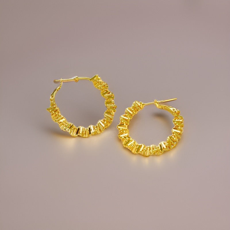 Melody Stacked Triangle Hoops / Stainless Steel - Nina Kane Jewellery