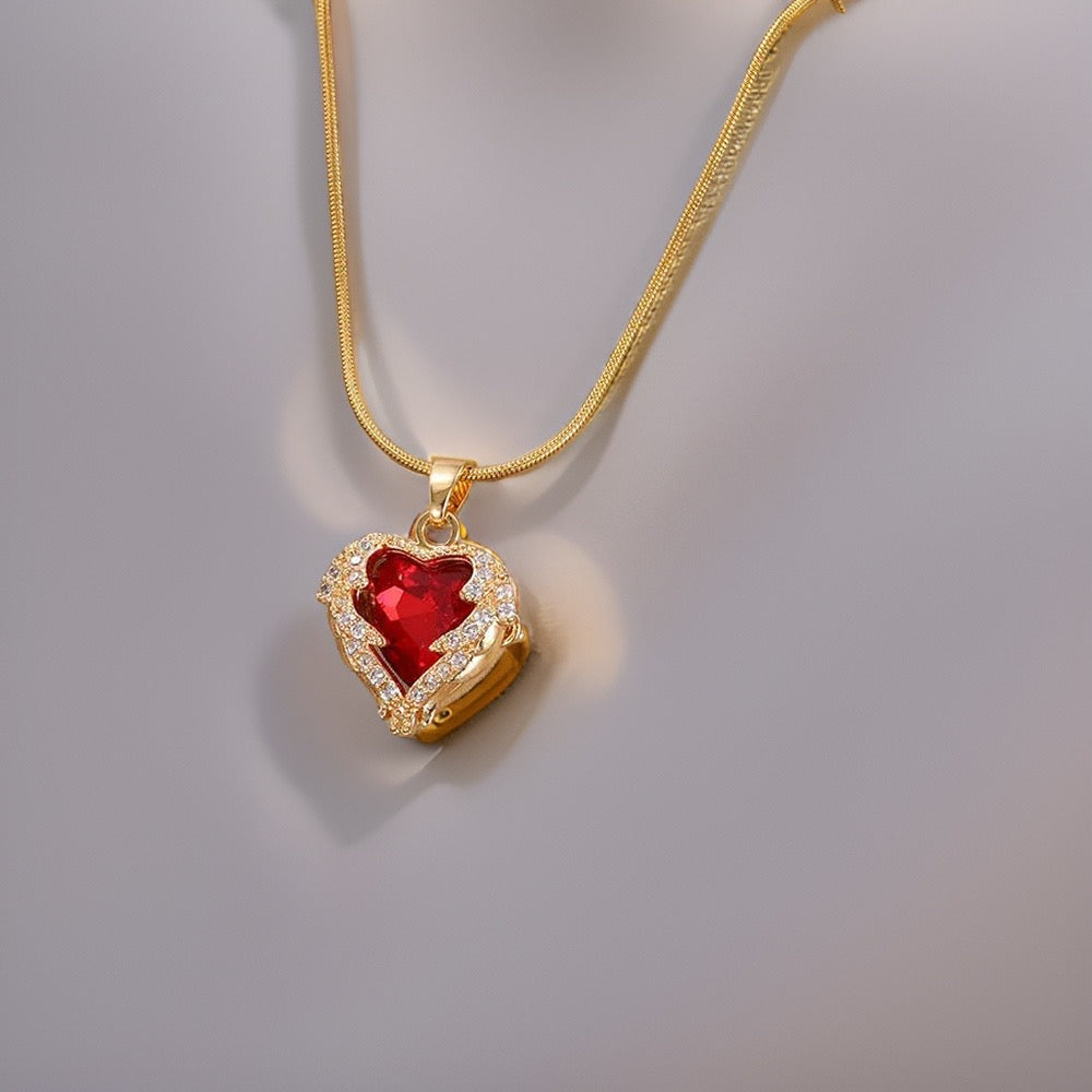 Lizzy Heart Necklaces / Stainless steel - Nina Kane Jewellery