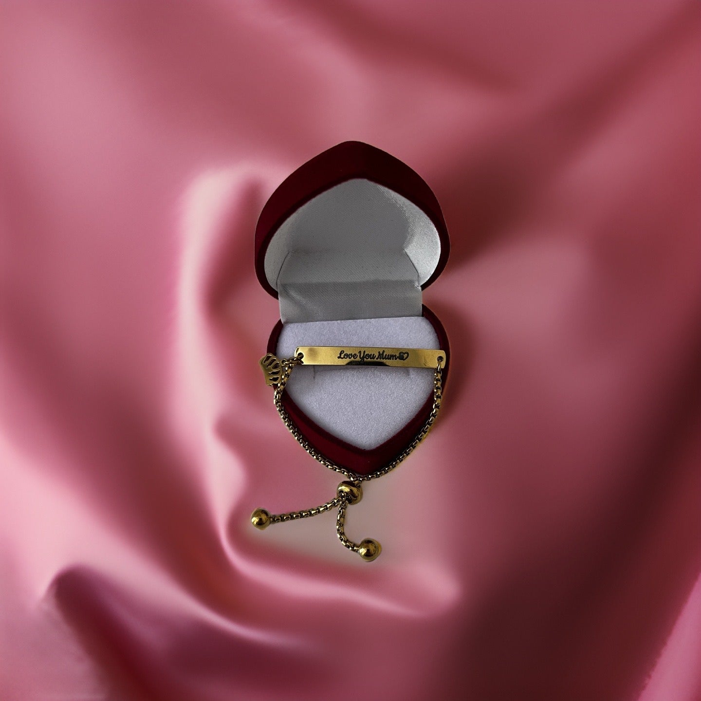 PETITE "Love You Mum" Crown Silder Bracelets / 18K Gold Plated - Nina Kane Jewellery