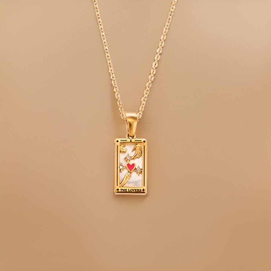 Evangeline Tarot Card Pendants / Stainless Steel - Nina Kane Jewellery