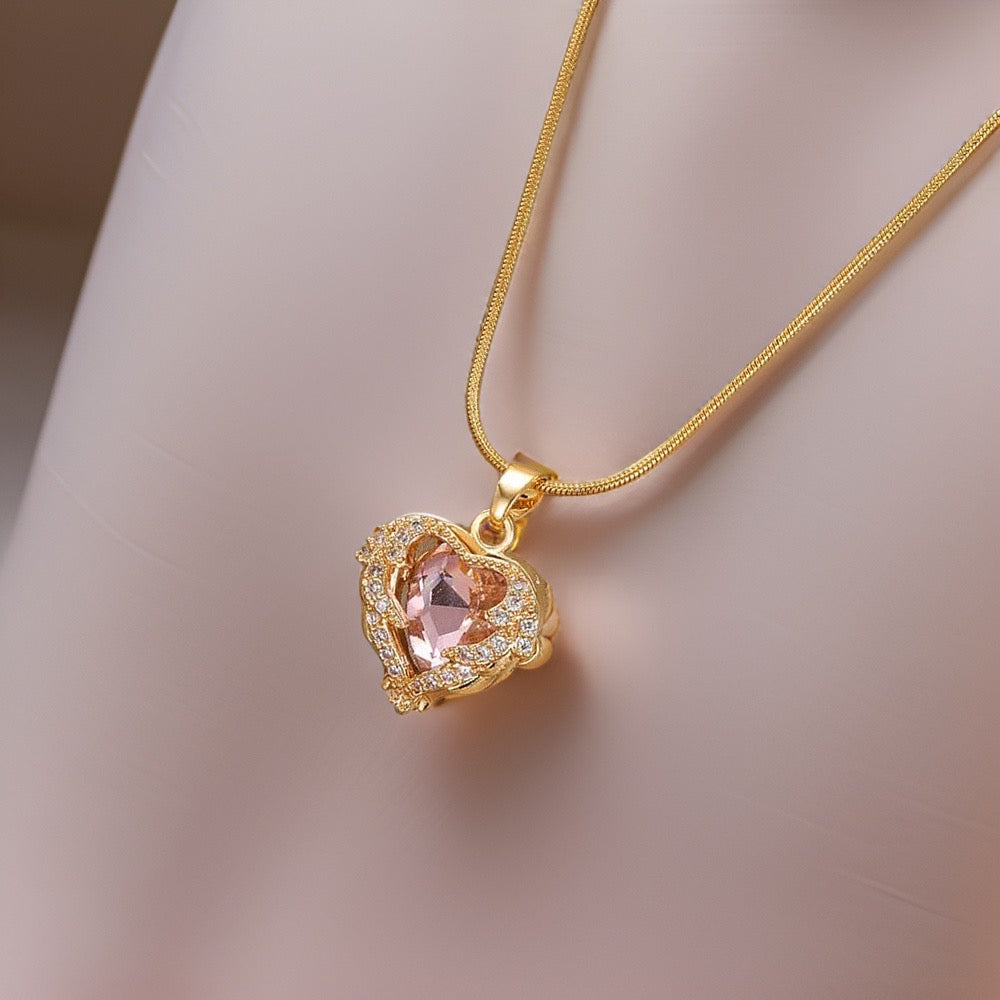 Lizzy Heart Necklaces / Stainless steel - Nina Kane Jewellery