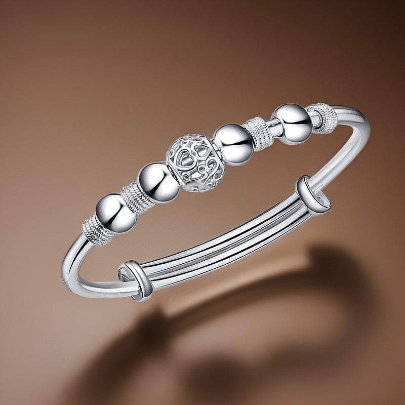 Catarina Beaded Bangle / 925 Sterling Silver - Nina Kane Jewellery