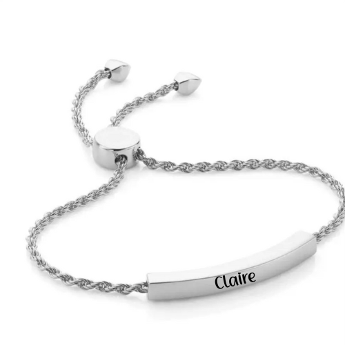 Teri Personalised Slider Bracelets / 18K Gold Plated - Nina Kane Jewellery