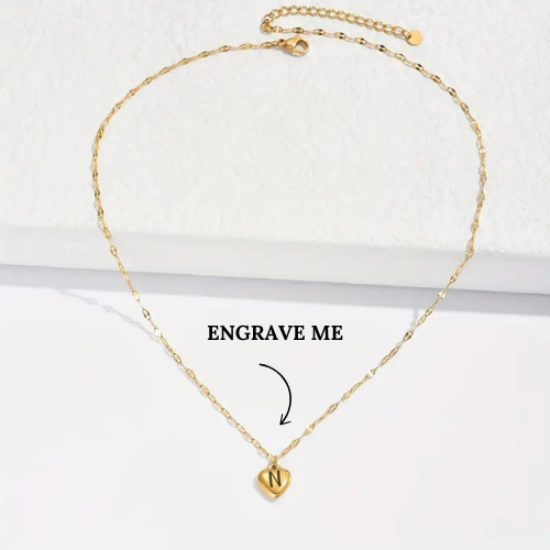 Rhea Heart Shaped Pendant / 18K Gold Plated - Nina Kane Jewellery