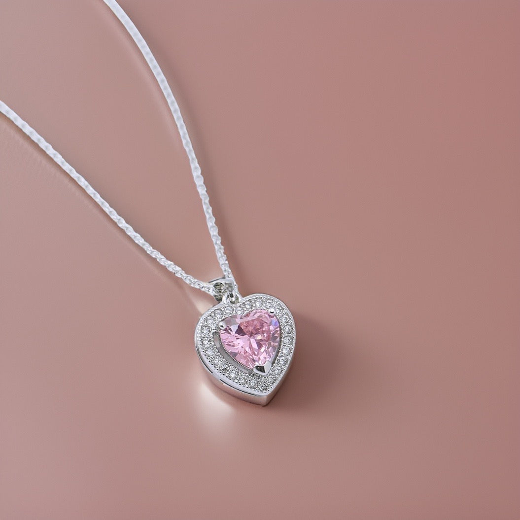 Nevada Silver Heart Necklace / Stainless Steel - Nina Kane Jewellery