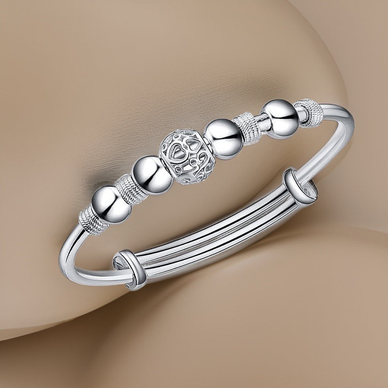 Catarina Beaded Bangle / 925 Sterling Silver - Nina Kane Jewellery