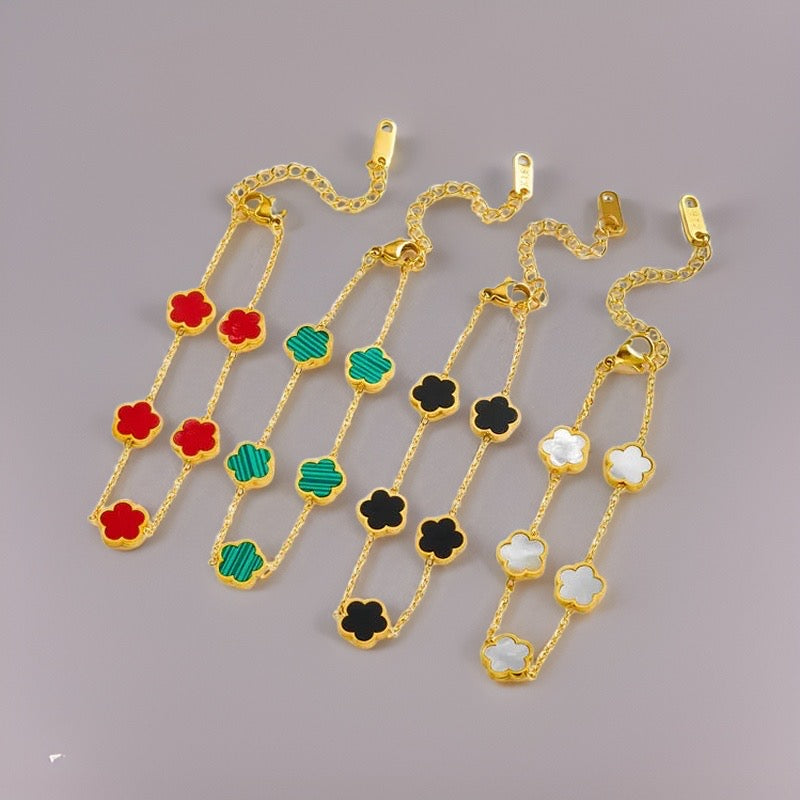 Esmeralda Clover Bracelets / Stainless Steel - Nina Kane Jewellery