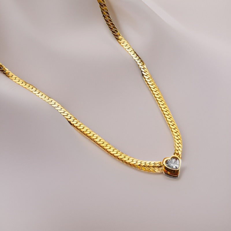 JoJo Chunky Heart Pendants / 18K Gold Plated - Nina Kane Jewellery