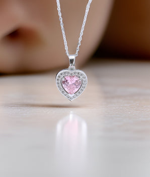 Nevada Silver Heart Necklace / Stainless Steel - Nina Kane Jewellery