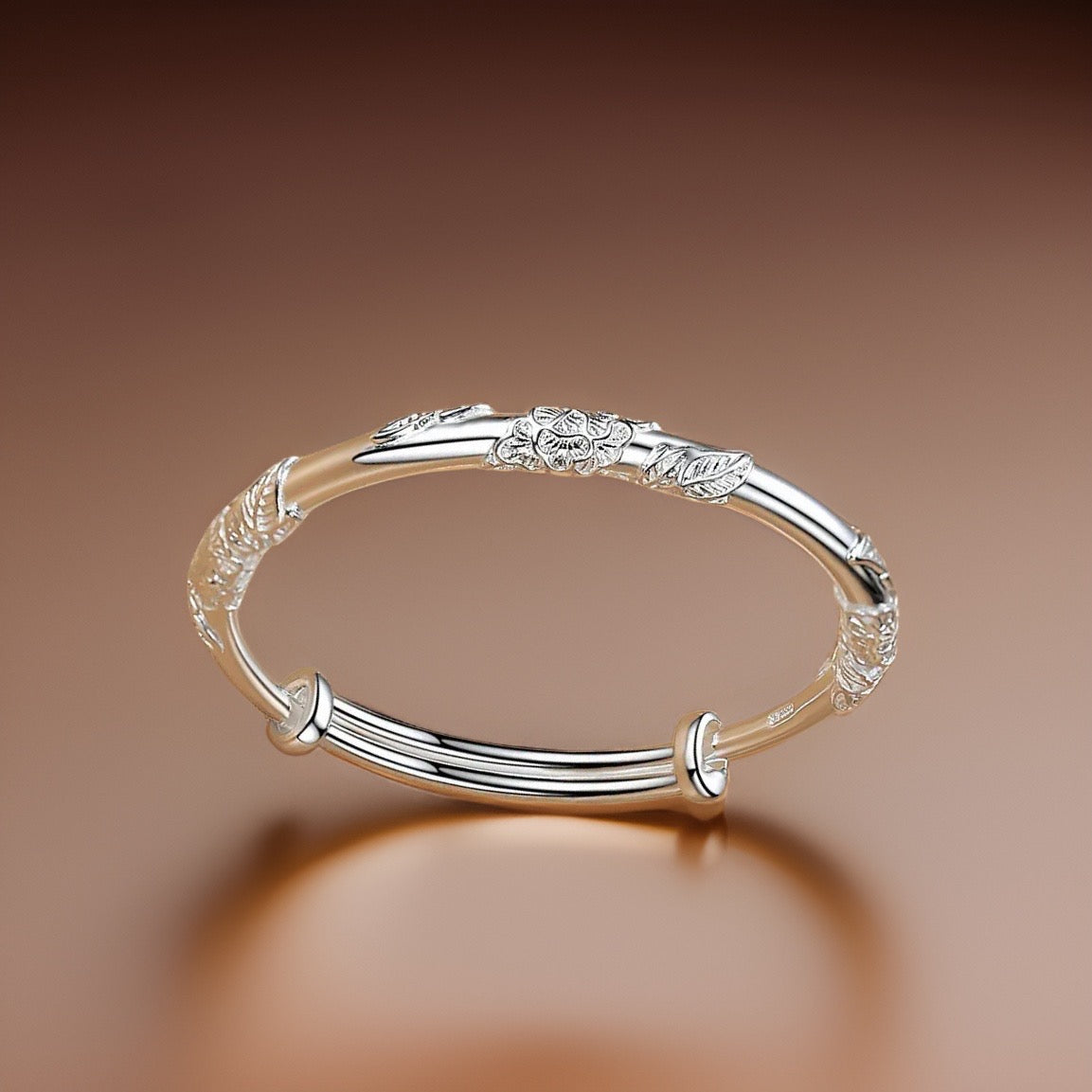 Hermione Inlaid Flower Bracelet / Stainless Steel - Nina Kane Jewellery