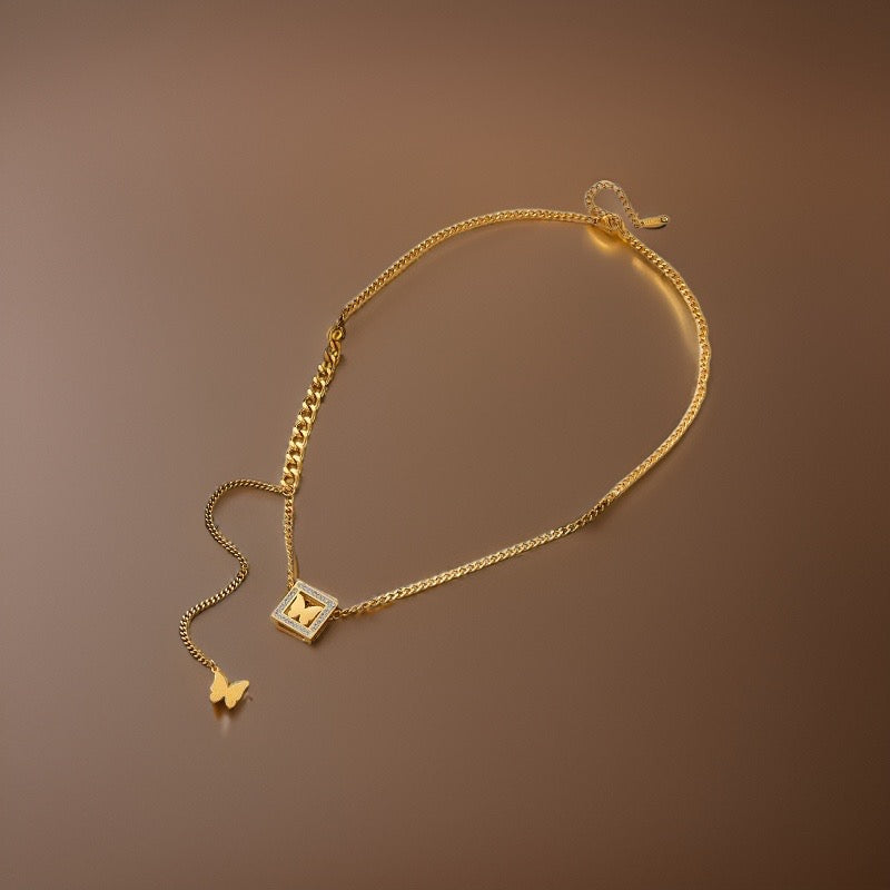 Gabriella Butterfly Pendant / Stainless Steel - Nina Kane Jewellery