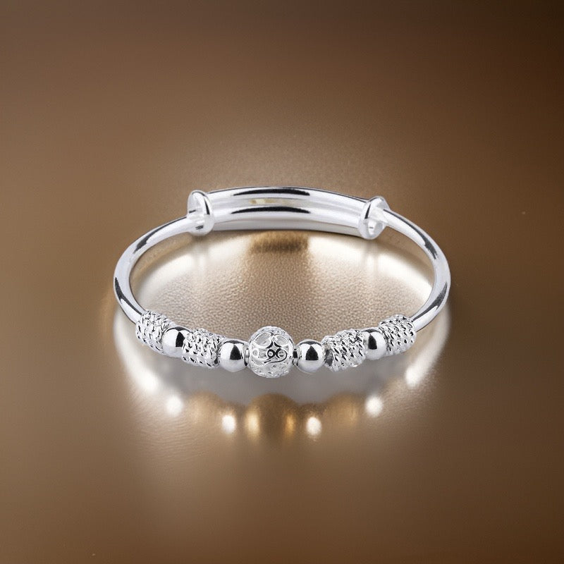 Catarina Beaded Bangle / 925 Sterling Silver - Nina Kane Jewellery