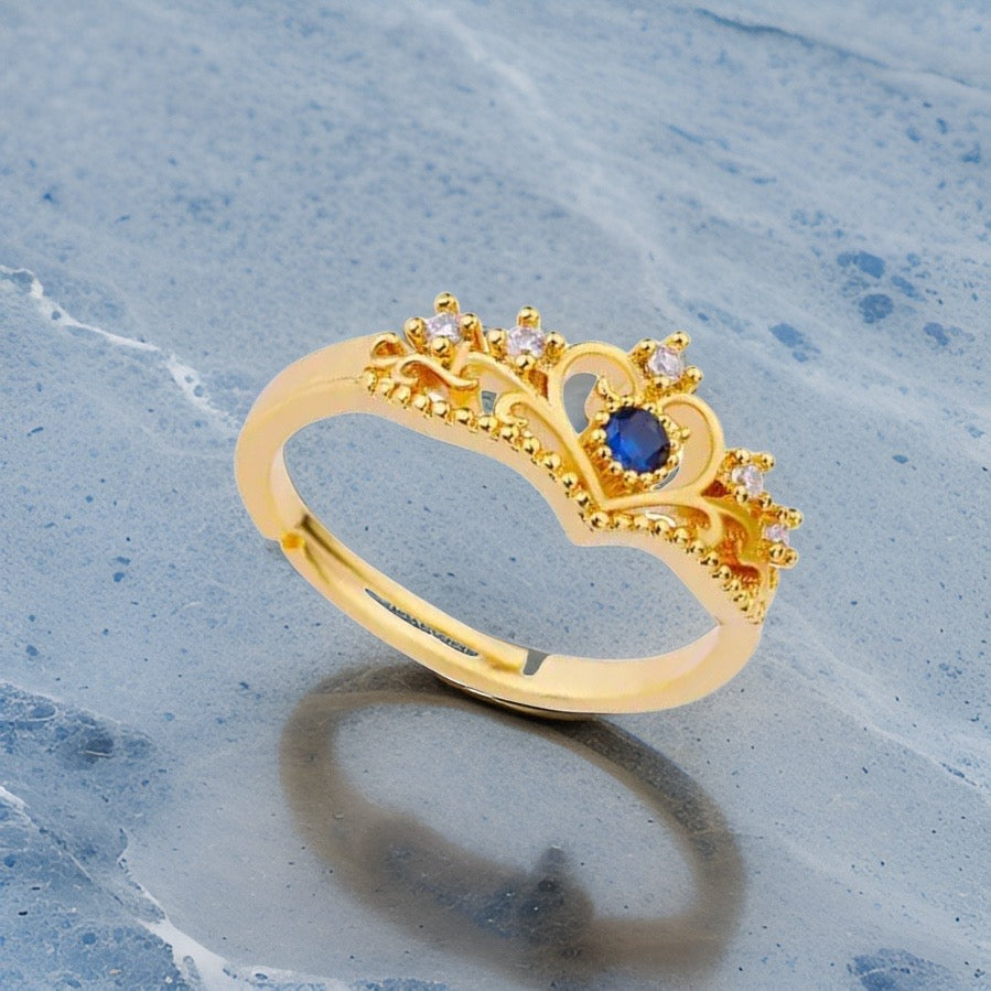 Rococo Tiara Crown Ring / Stainless Steel - Nina Kane Jewellery