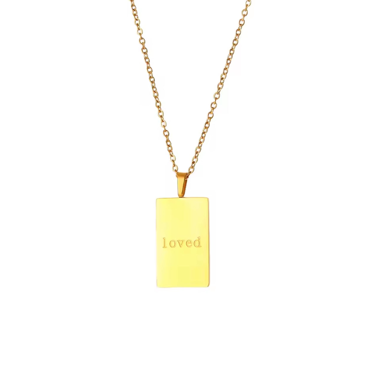Demeter Feel Good Square Pendants / 18K Gold Plated - Nina Kane Jewellery