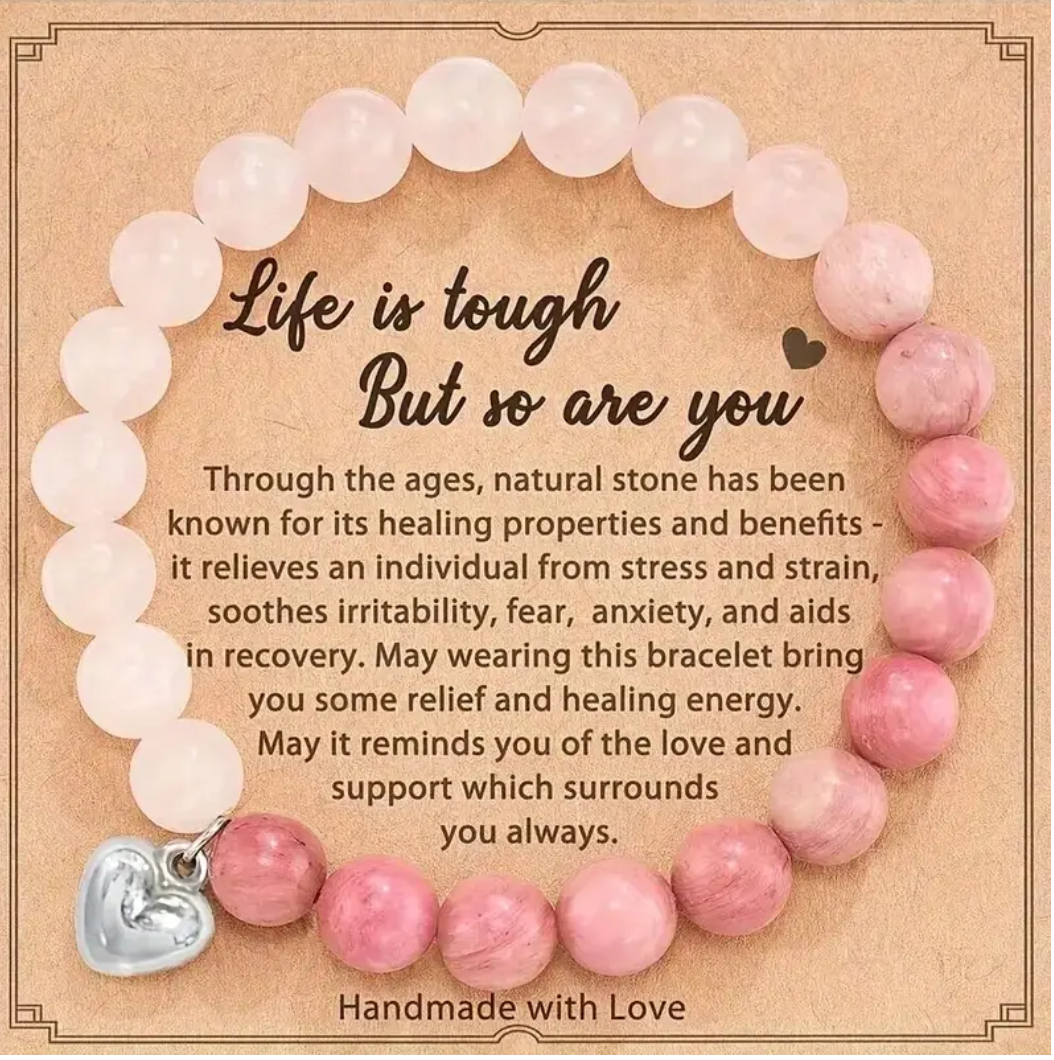 Rose Quartz "Love" Bracelet / Crystal - Nina Kane Jewellery
