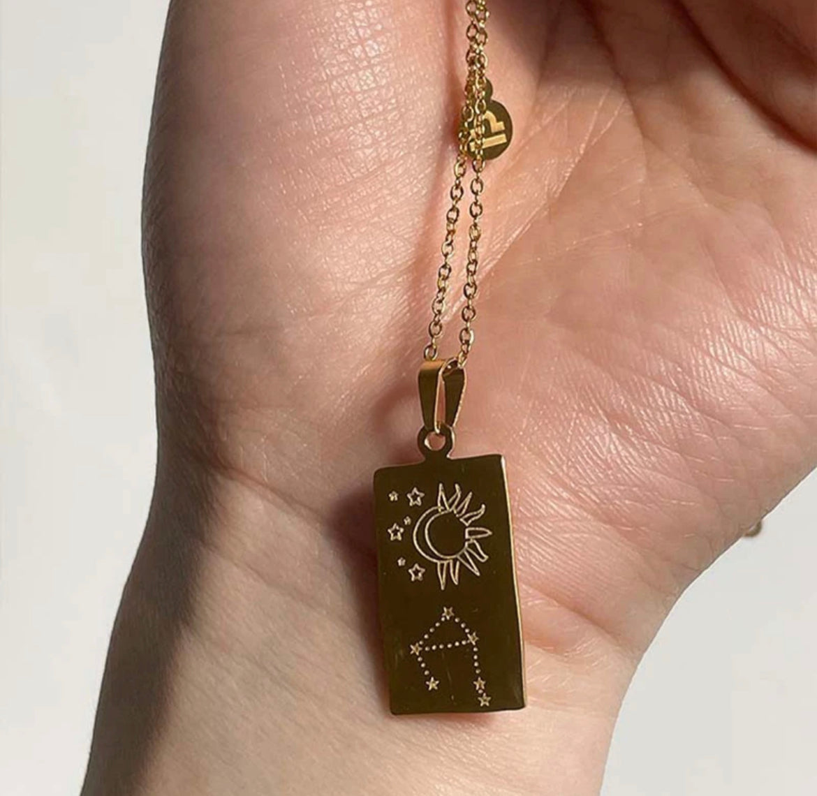 Atlantis Irregular Shape Zodiac Pendants / 18K Gold Plated - Nina Kane Jewellery
