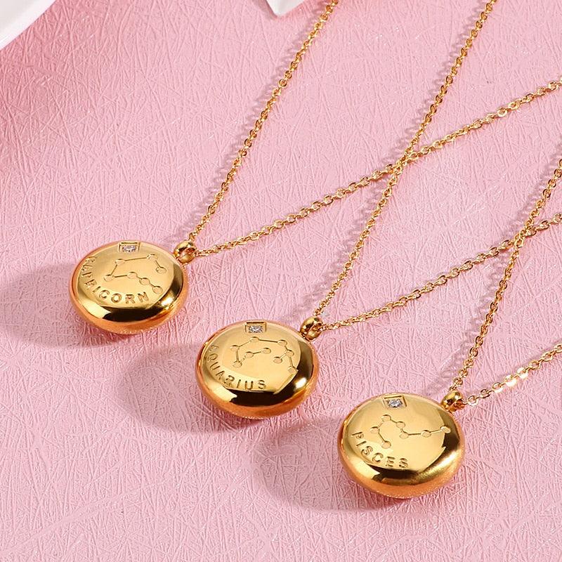 Alegra Constellation Zodiac Pendants / Stainless Steel - Nina Kane Jewellery