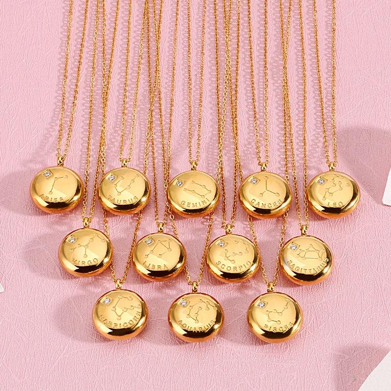 Alegra Constellation Zodiac Pendants / Stainless Steel - Nina Kane Jewellery