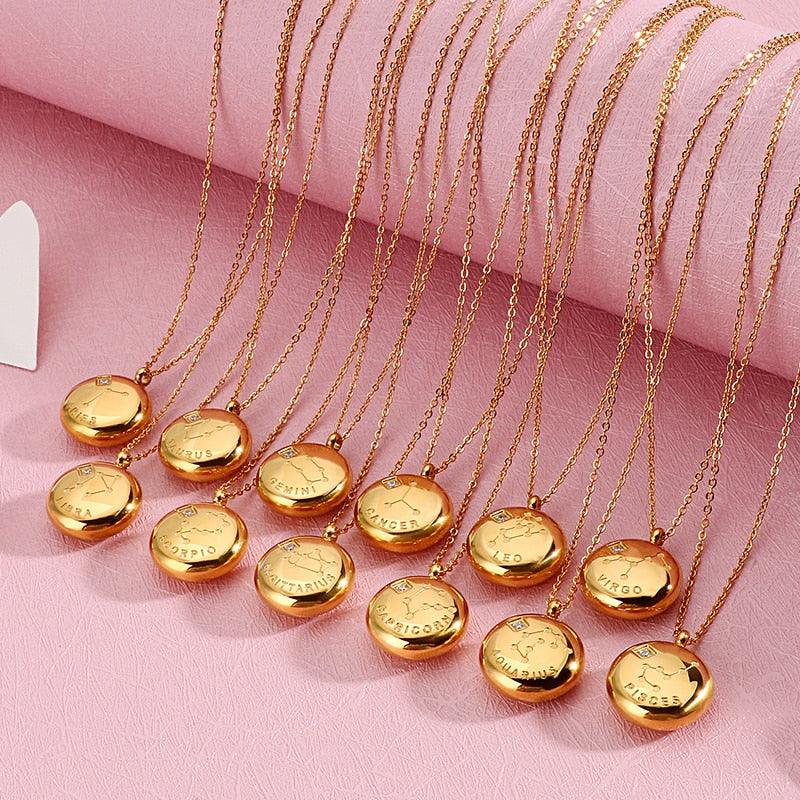 Alegra Constellation Zodiac Pendants / Stainless Steel - Nina Kane Jewellery