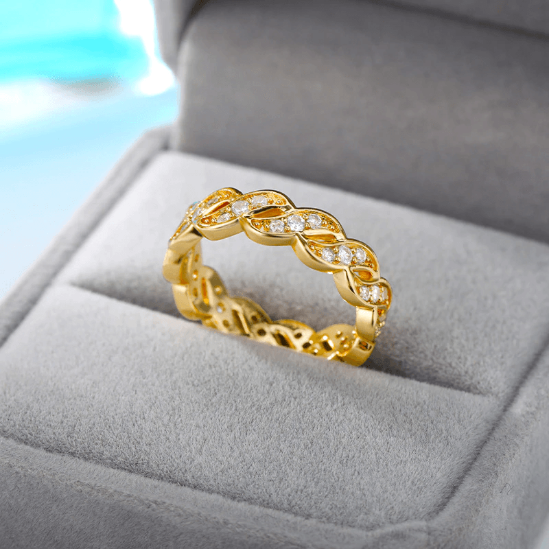 Petra Twisted Ribbon Rings / Stainless Steel - Nina Kane Jewellery