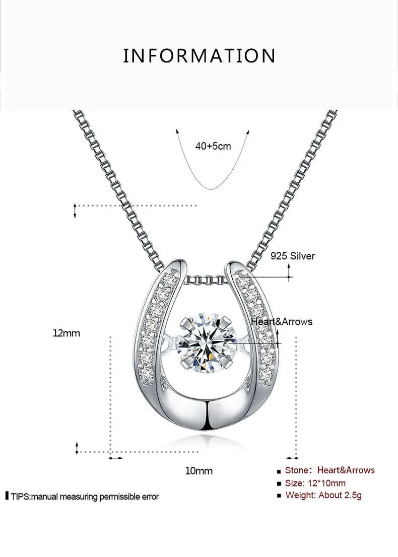 Marianna Horseshoe Necklace / 925 Sterling Silver - Nina Kane Jewellery