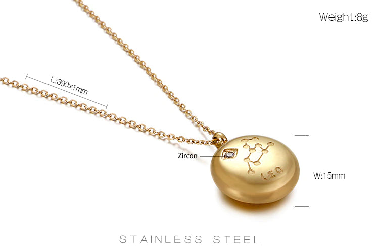 Alegra Constellation Zodiac Pendants / Stainless Steel - Nina Kane Jewellery