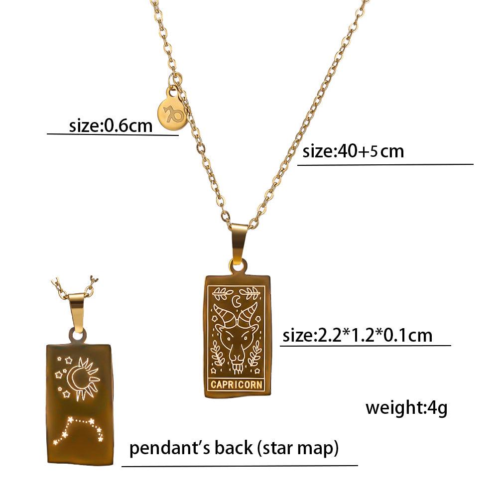 Atlantis Irregular Shape Zodiac Pendants / 18K Gold Plated - Nina Kane Jewellery