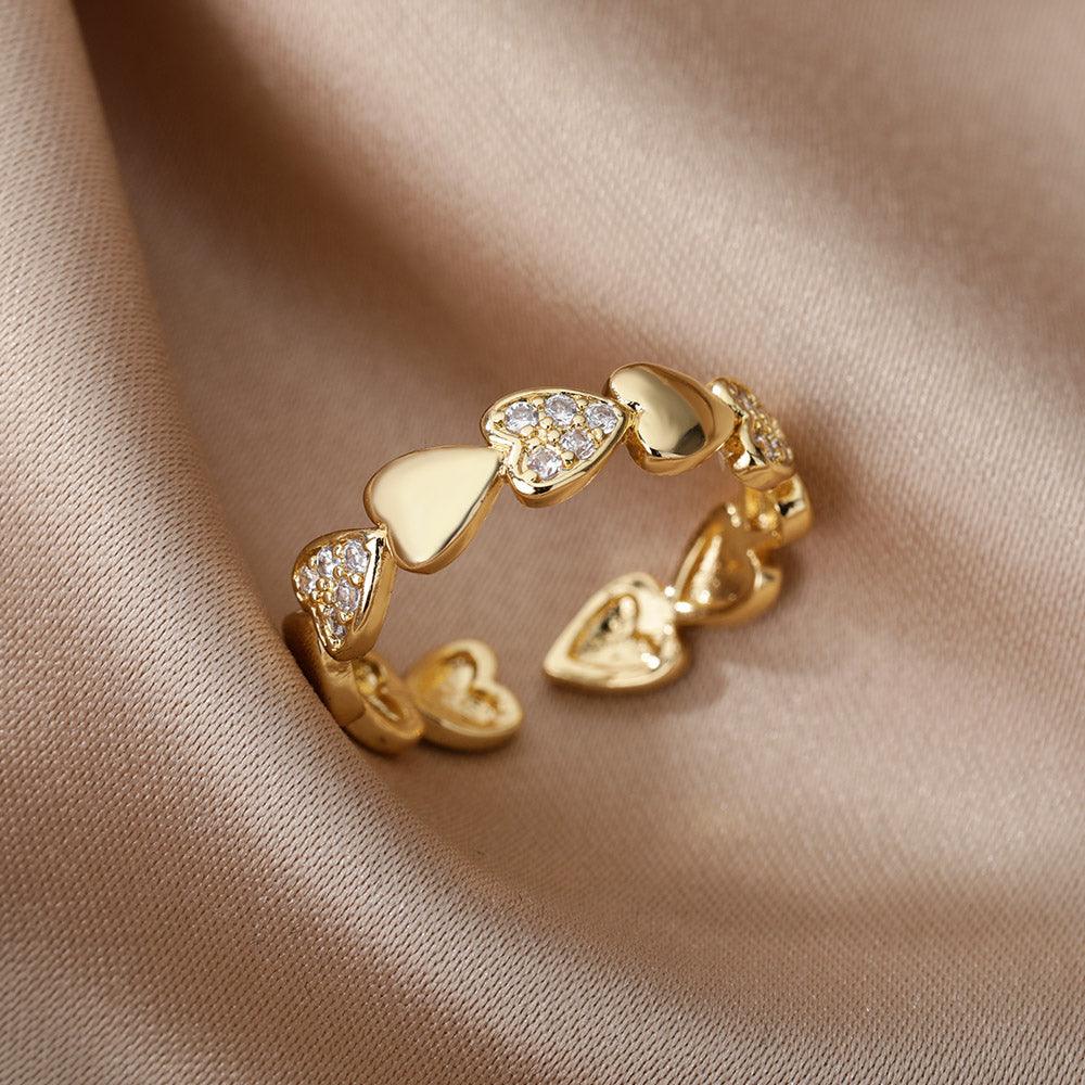 Florence Heart Shaped Ring / Stainless Steel - Nina Kane Jewellery