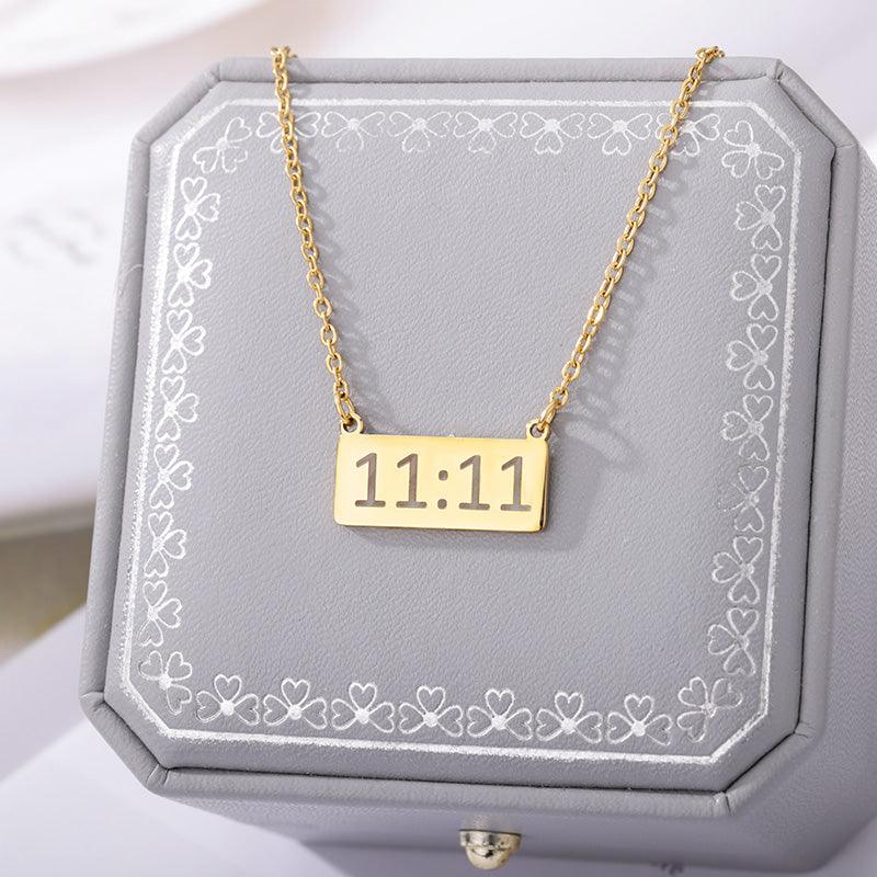 Angel Number 11:11 Necklace / Stainless Steel - Nina Kane Jewellery