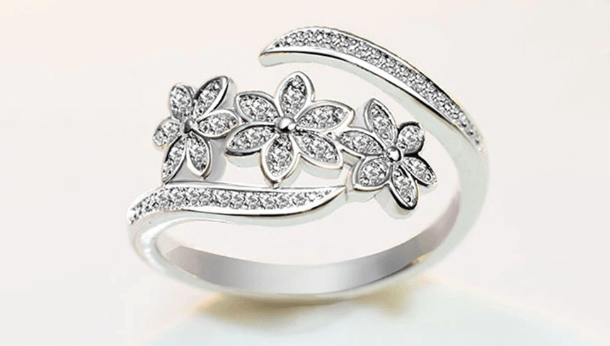 Three flower ring discount