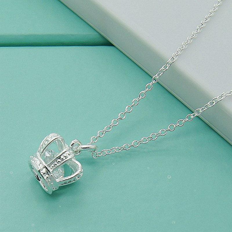 Marie Royal Crown Pendant Necklace / 925 Sterling Silver - Nina Kane Jewellery
