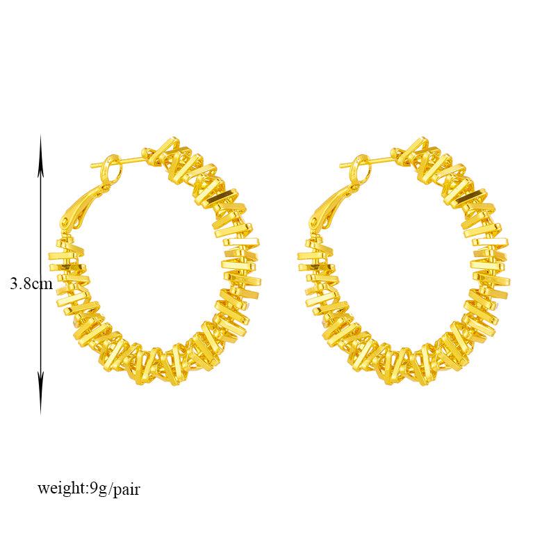 Melody Stacked Triangle Hoops / Stainless Steel - Nina Kane Jewellery