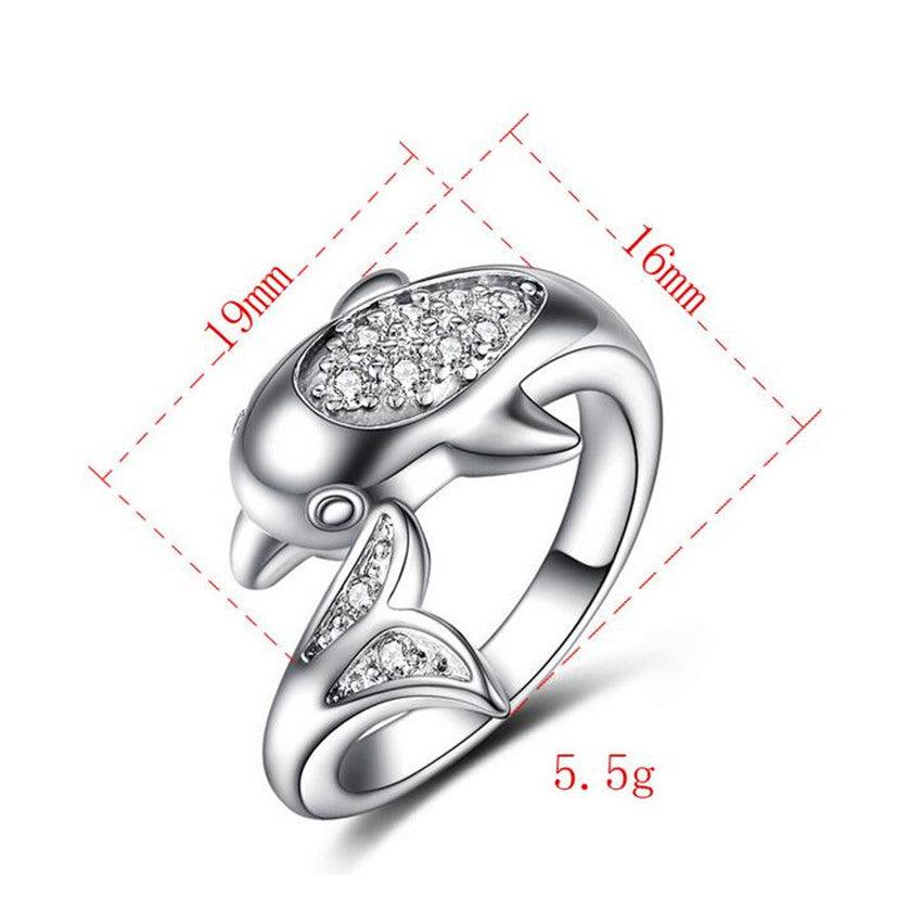 Irina Dolphin Adjustable Ring / 925 Sterling Silver - Nina Kane Jewellery
